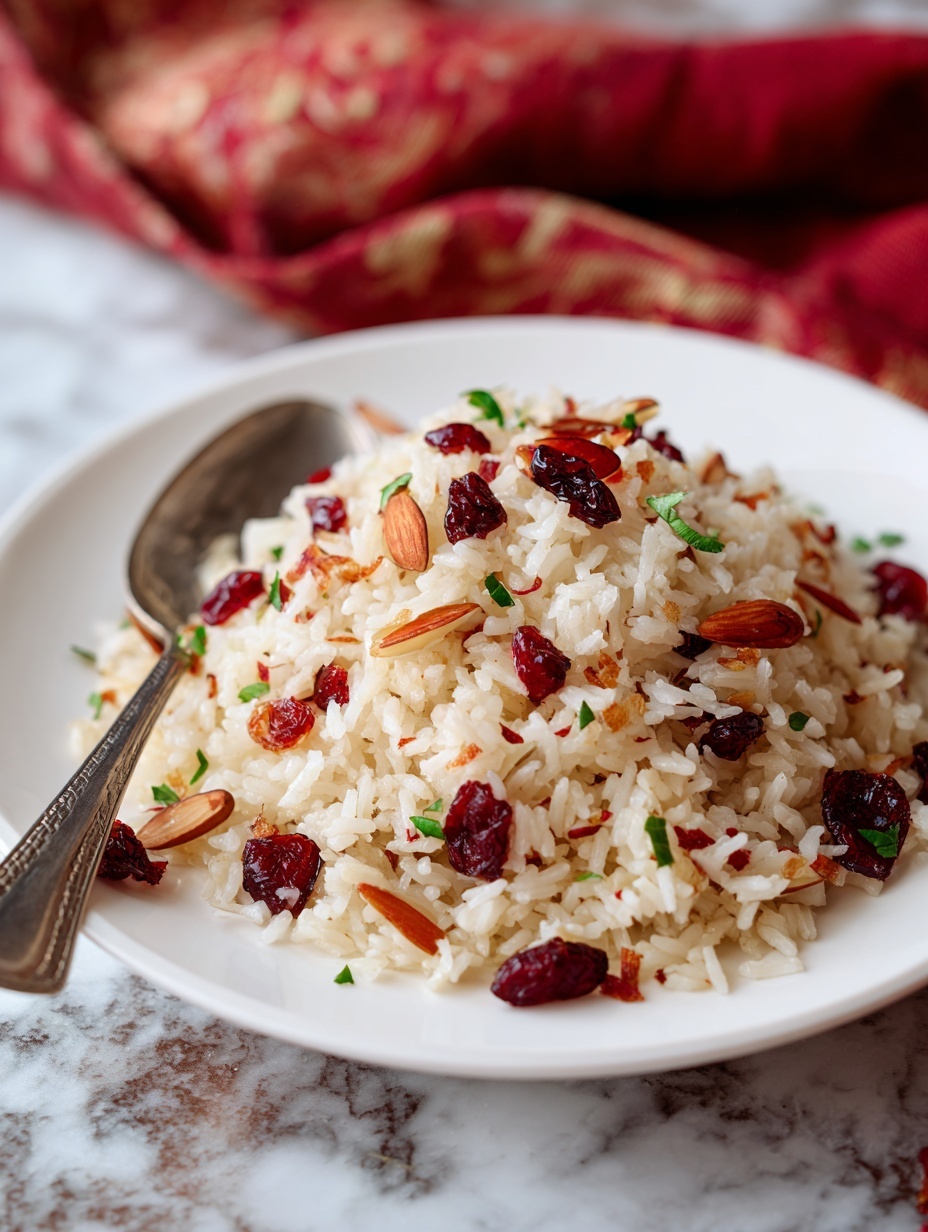 cranberry almond rice pilaf - Serving Suggestion