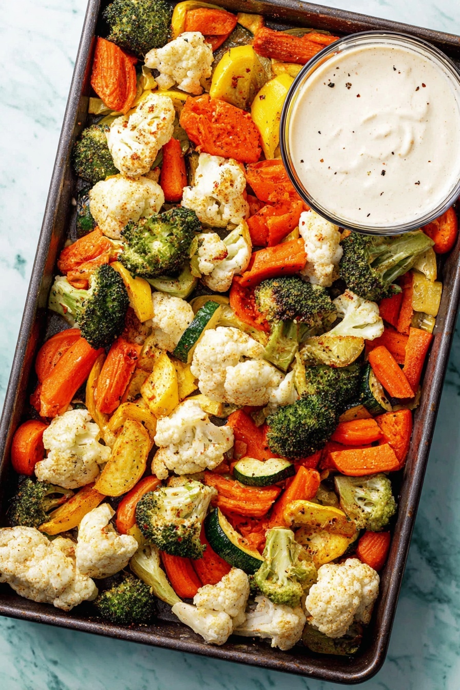 The image shows a close-up of a mix of roasted vegetables spread out on a white marbled surface. There are layers of bright orange carrot slices, yellow squash chunks with browned edges, green broccoli florets, and off-white cauliflower pieces with some toasted brown spots. The vegetables have a slightly rough, roasted texture with visible herbs sprinkled on top. The colors are vibrant, and the arrangement is scattered but balanced, creating a colorful and fresh look. photo taken with an iphone --ar 2:3 --v 7
